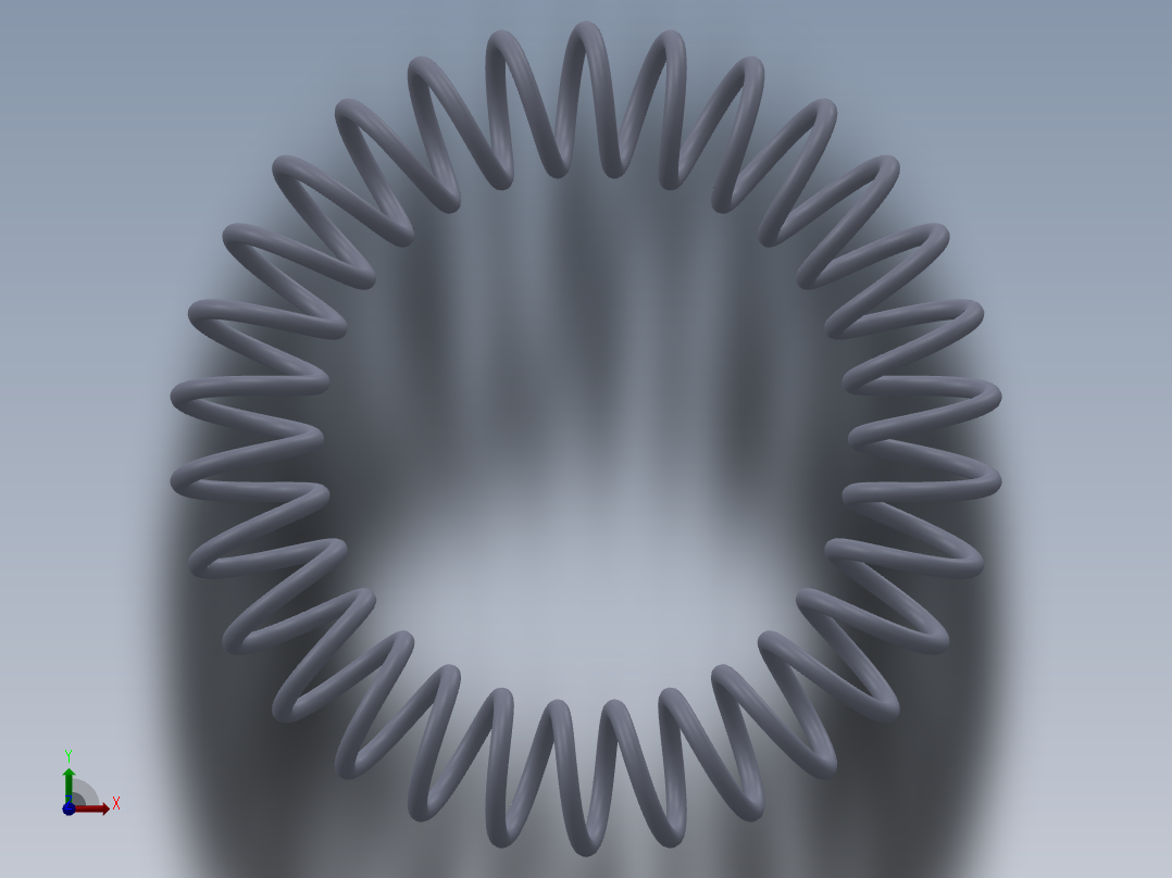 圆圈弹簧前视图