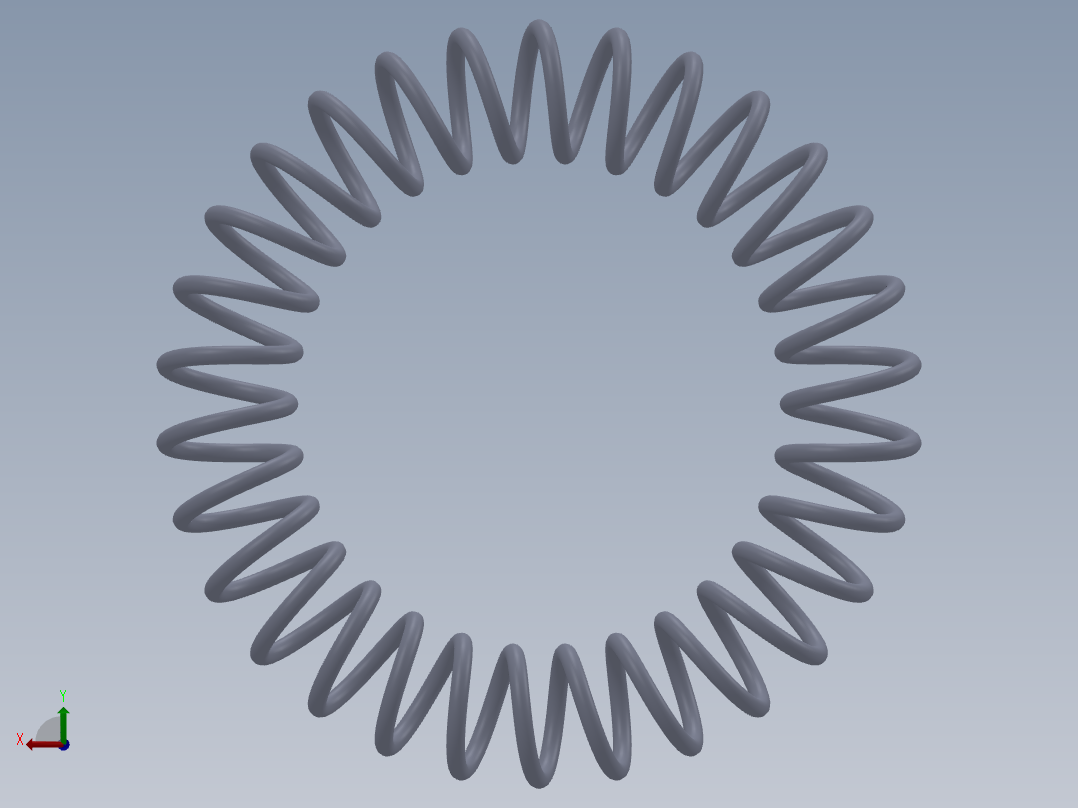 圆圈弹簧后视图