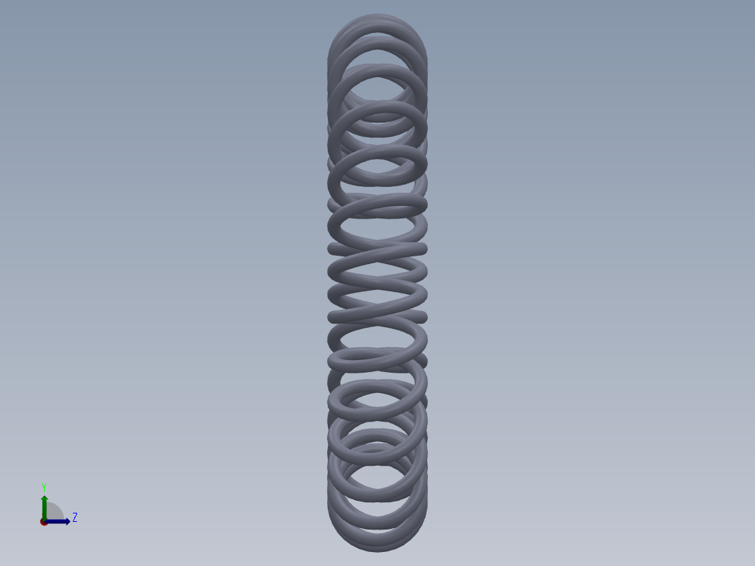圆圈弹簧左视图