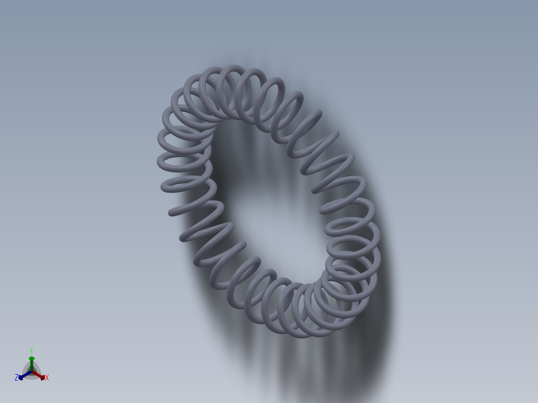 圆圈弹簧正等轴测图