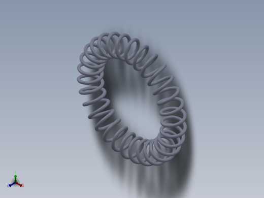 圆圈弹簧正等轴测缩略图