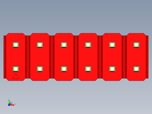 彩色公头100mil（2.54mm）系列-DS1021_red_2x06p_100mil_Type1_rev1.0前视缩略图