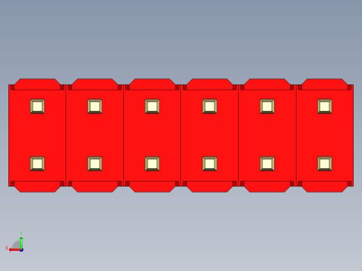 彩色公头100mil（2.54mm）系列-DS1021_red_2x06p_100mil_Type1_rev1.0后视缩略图