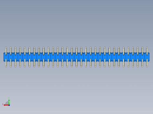 彩色公排针 100mil 2.54mm 系列-DS1022_blue_62p_100mil_TypeSMT_rev1.0后视缩略图