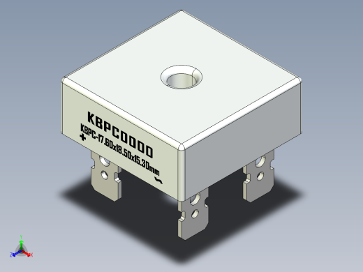 桥式整流器-KBPC_Max_Size_rev1.1正等轴测缩略图
