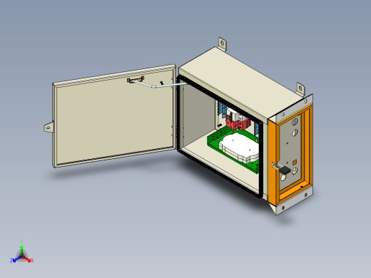 钣金光电箱正等轴测缩略图