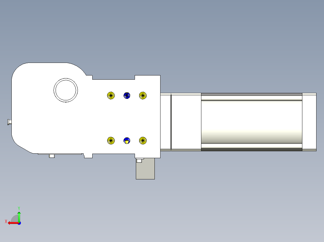 德克斯TUNKERS气缸数模KS_100_2_A00_T08_105GRAD后视图