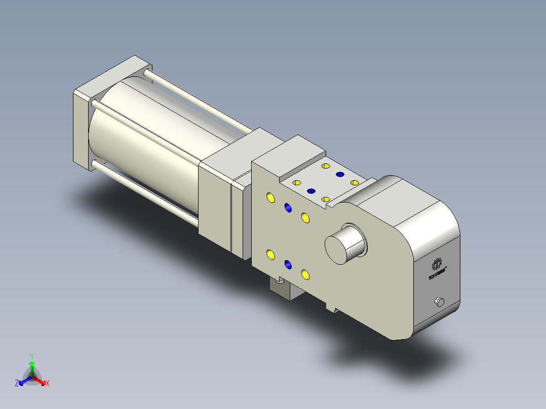 德克斯TUNKERS气缸数模KS_100_2_A00_T08_105GRAD正等轴测图