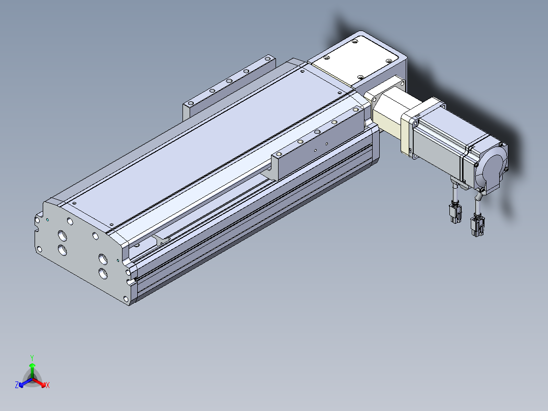东锦同步带传动-直线滑台模组DH170B-L150-S150-BL-P400W-C3正等轴测图