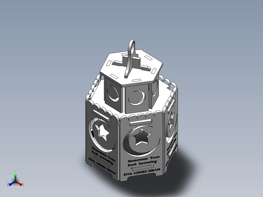 灯笼 (2)正等轴测图