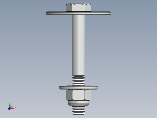 紧固件-0.2500 Hex Bolt-01前视缩略图
