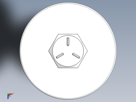 紧固件-0.2500 Hex Bolt-01俯视缩略图