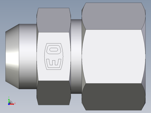 卡套式工业通用硬管接头EO_Weld_connector_AS16S71前视缩略图