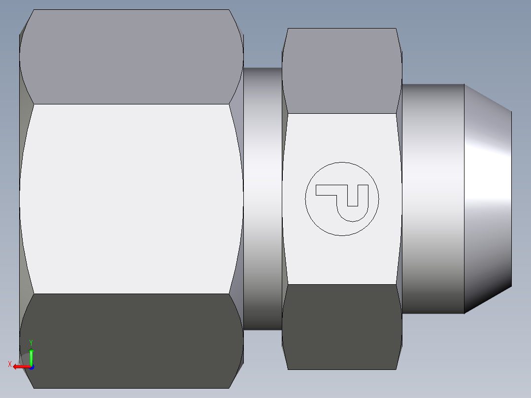 卡套式工业通用硬管接头EO_Weld_connector_AS16S71后视图