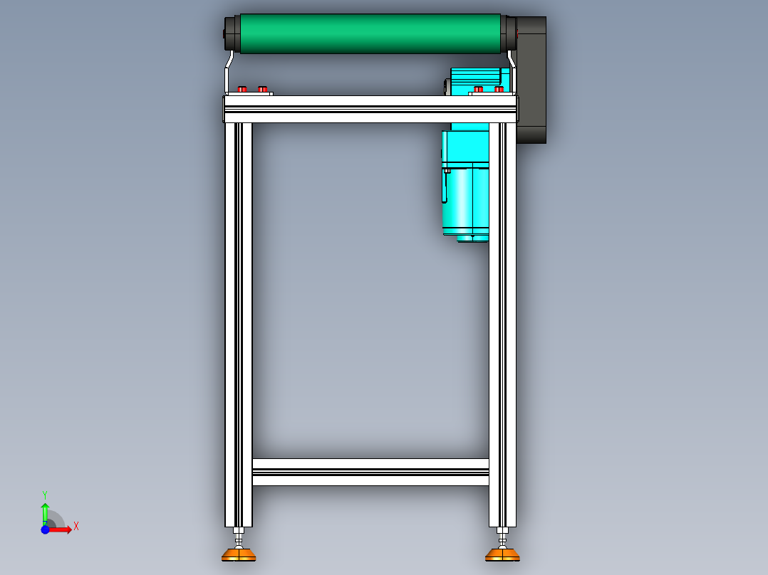 LE-XC5050-右边驱动中载皮带线-负载80kg前视图