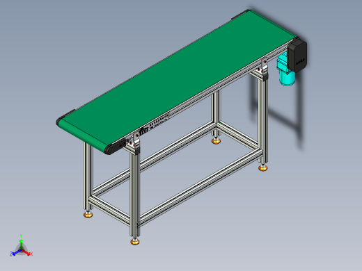 LE-XC5050-右边驱动中载皮带线-负载80kg正等轴测缩略图