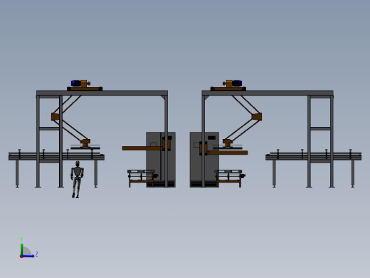 托盘堆垛机流水线左视缩略图