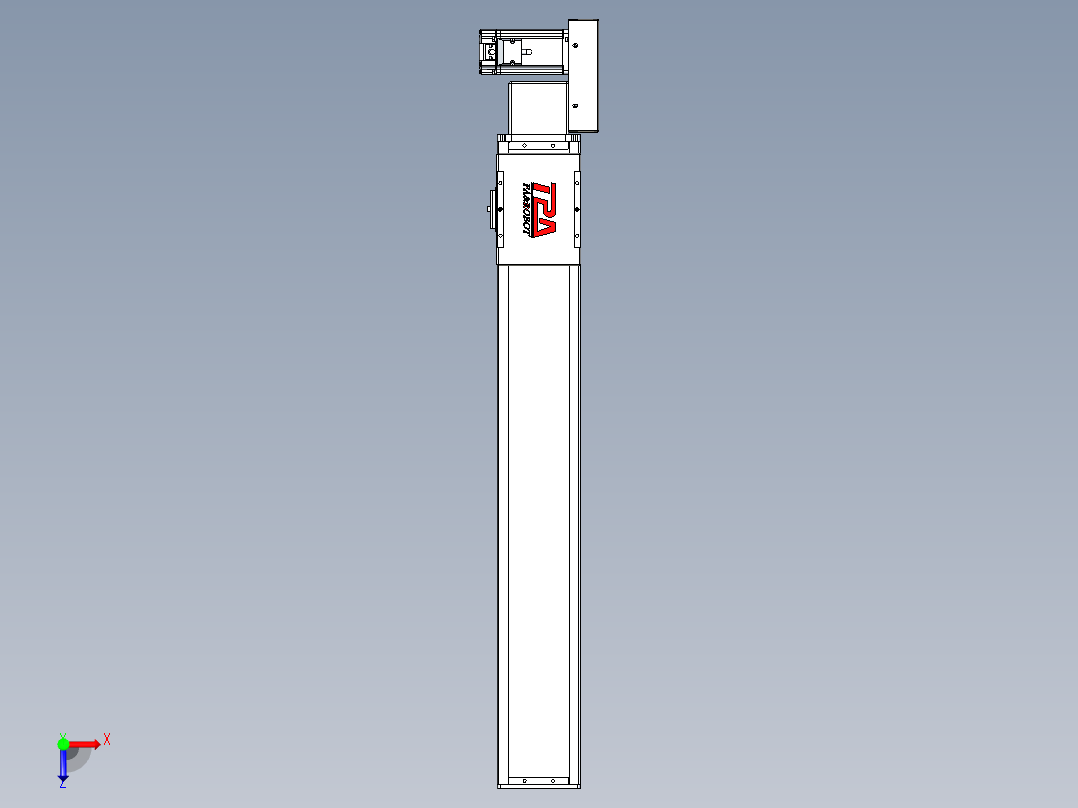 同步带全封闭直线模组TPA-HCB-110D-90-L650-ML-Y-P40-N3俯视图