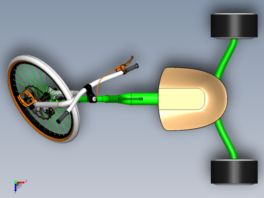 漂移三轮车俯视缩略图