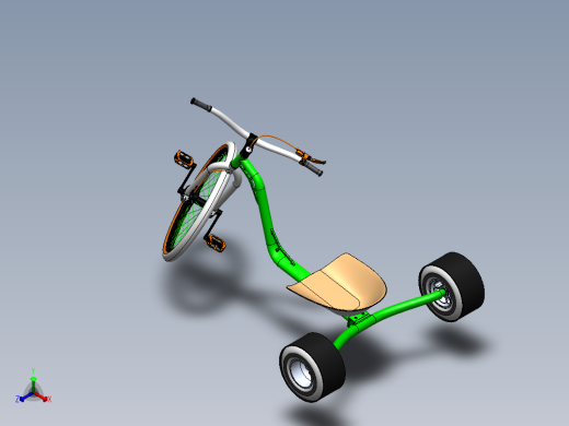 漂移三轮车正等轴测缩略图