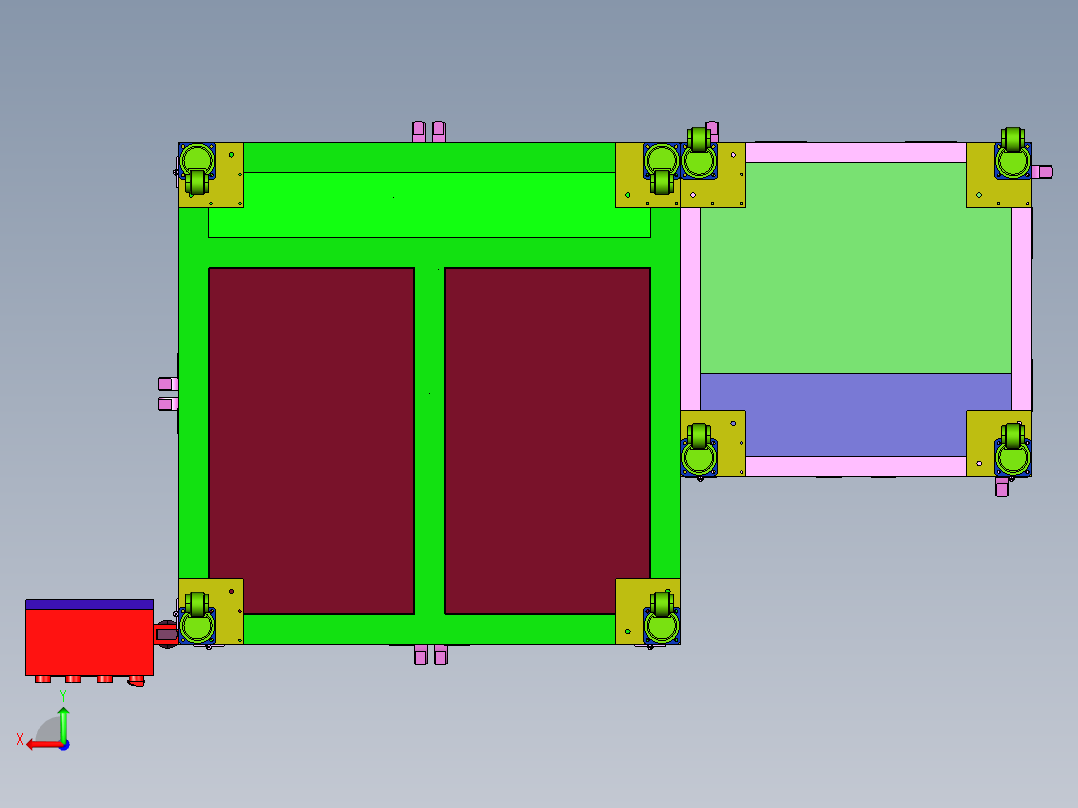 短轴端面打螺栓机后视图