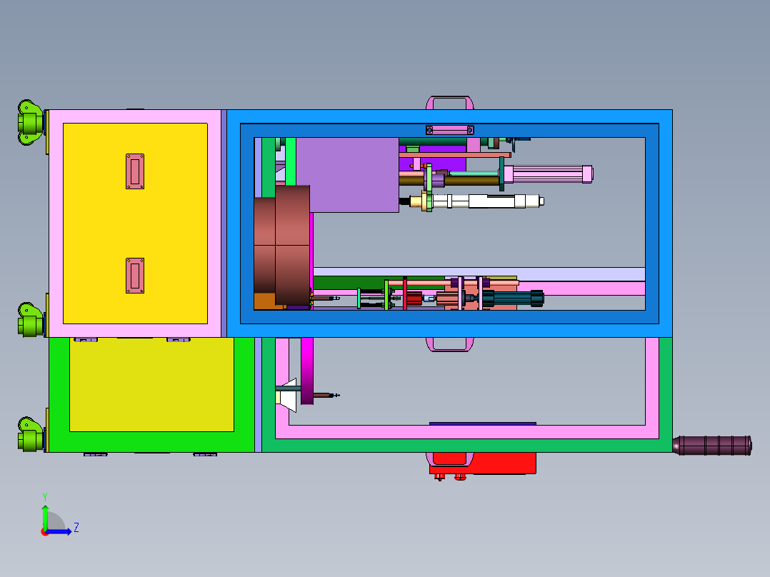 短轴端面打螺栓机左视图