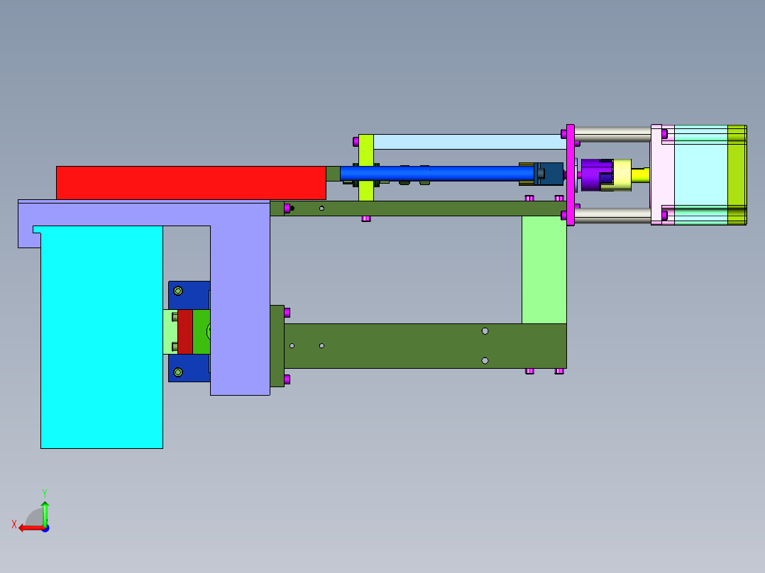 车床自动推进器后视图