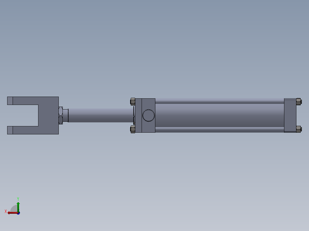 横拉杆液压缸（带前耳轴安装）101.6x50.8x420 mm1-6x50-8x420-mm-1.snapshot.1后视图