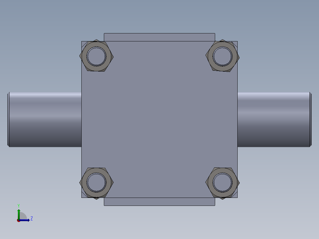横拉杆液压缸（带前耳轴安装）101.6x50.8x420 mm1-6x50-8x420-mm-1.snapshot.1左视图