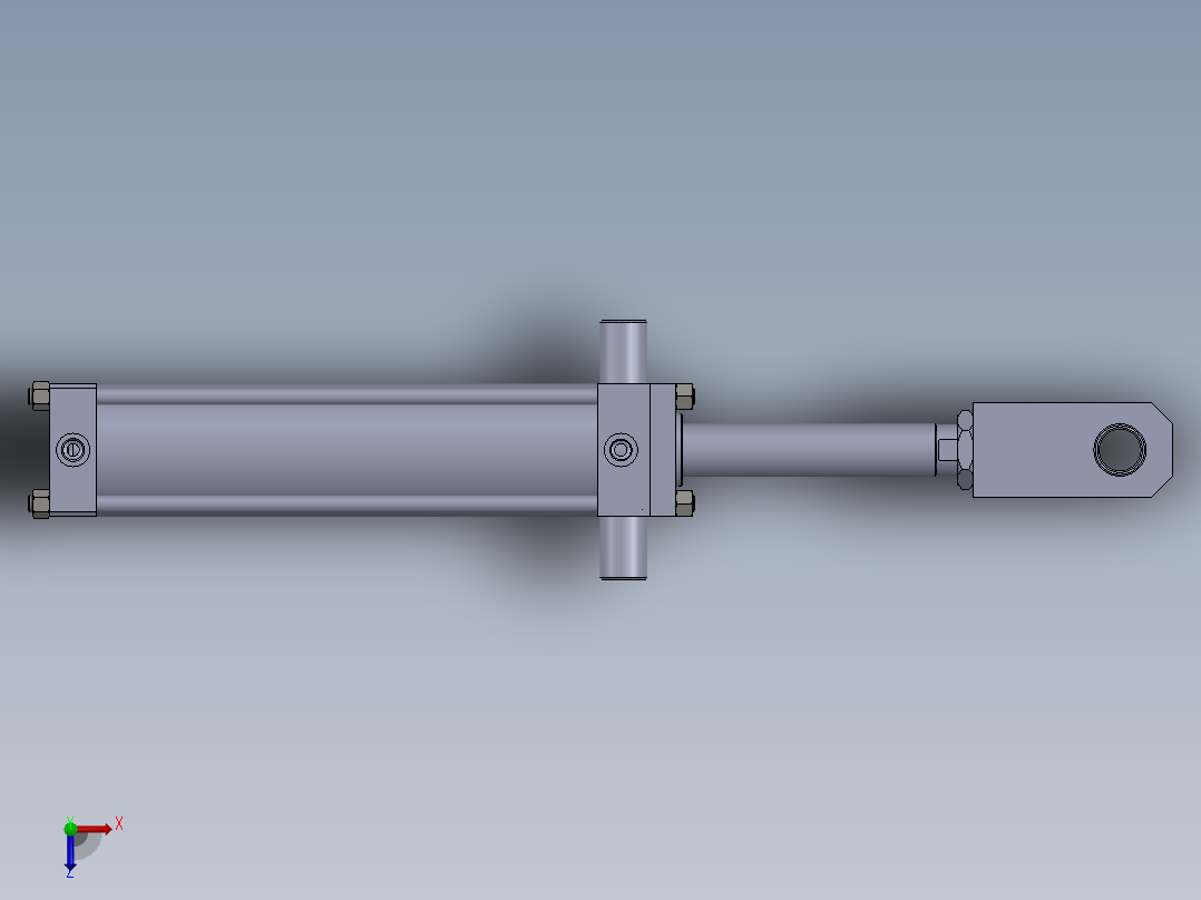 横拉杆液压缸（带前耳轴安装）101.6x50.8x420 mm1-6x50-8x420-mm-1.snapshot.1俯视图