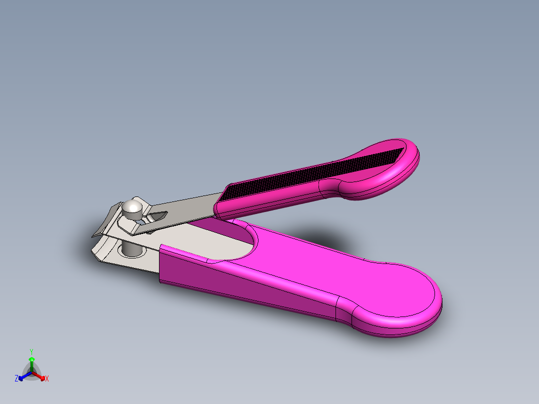 指甲刀、指甲剪(7)正等轴测图