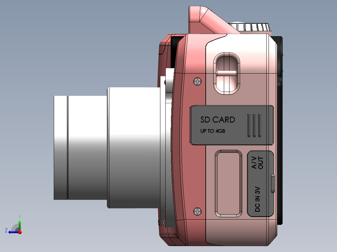 相机、摄像头右视图