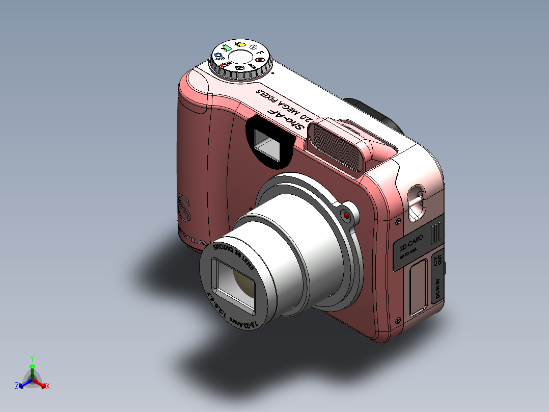 相机、摄像头正等轴测图