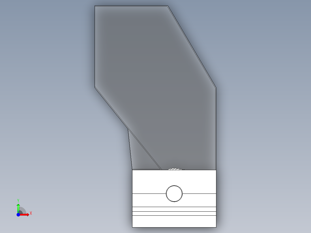 1500加长型破碎机三维前视图