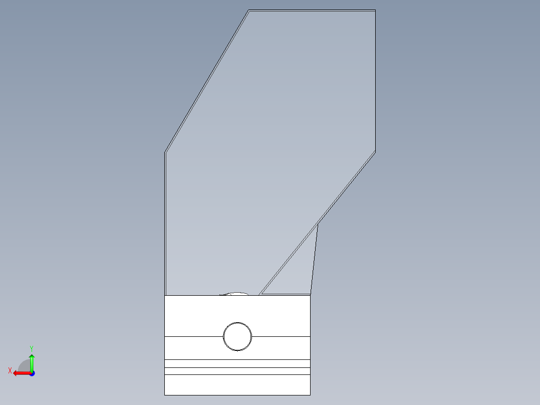 1500加长型破碎机三维后视图