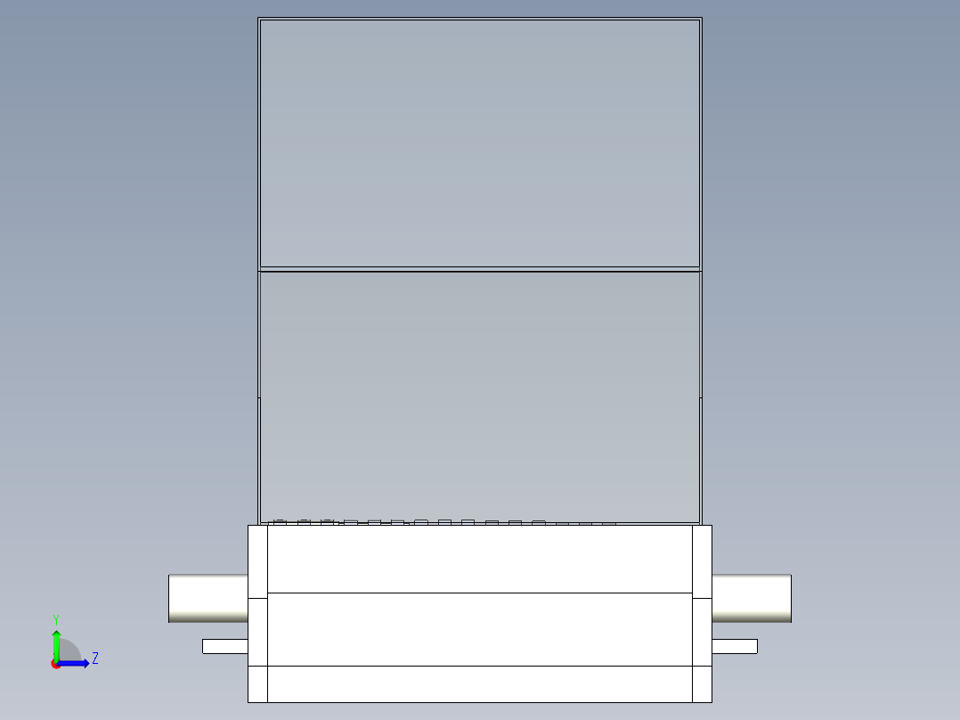 1500加长型破碎机三维左视图