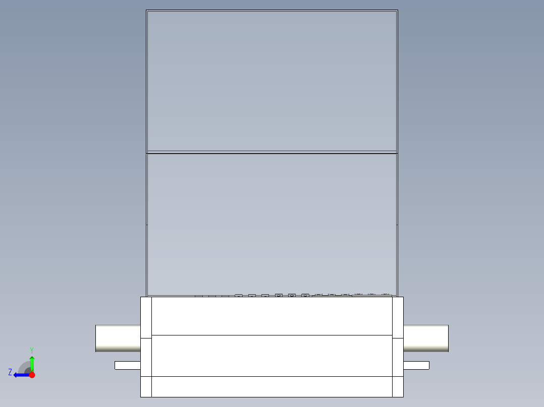 1500加长型破碎机三维右视图