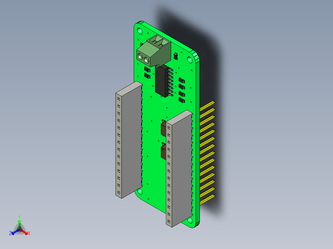 A0003547-MBUS从机扩展板用于Arduino MKR正等轴测图