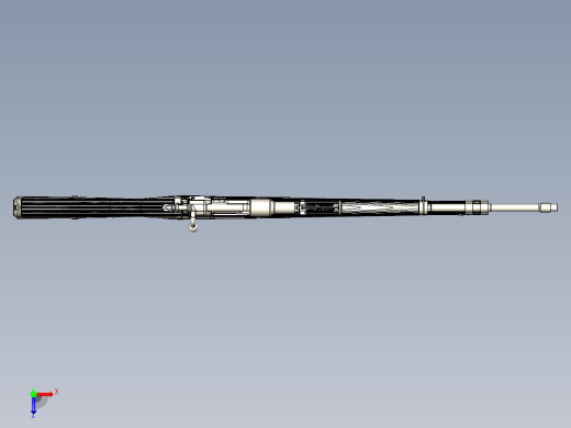 手枪左轮冲锋枪老式狙击步枪设计3D图纸kar98k-complete-1 5 STP IGS X_T俯视缩略图
