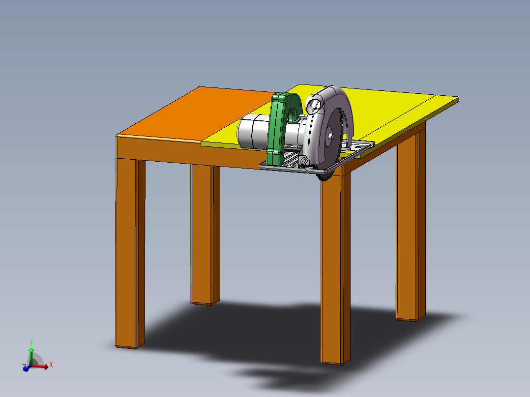 制作电锯切割木板动画