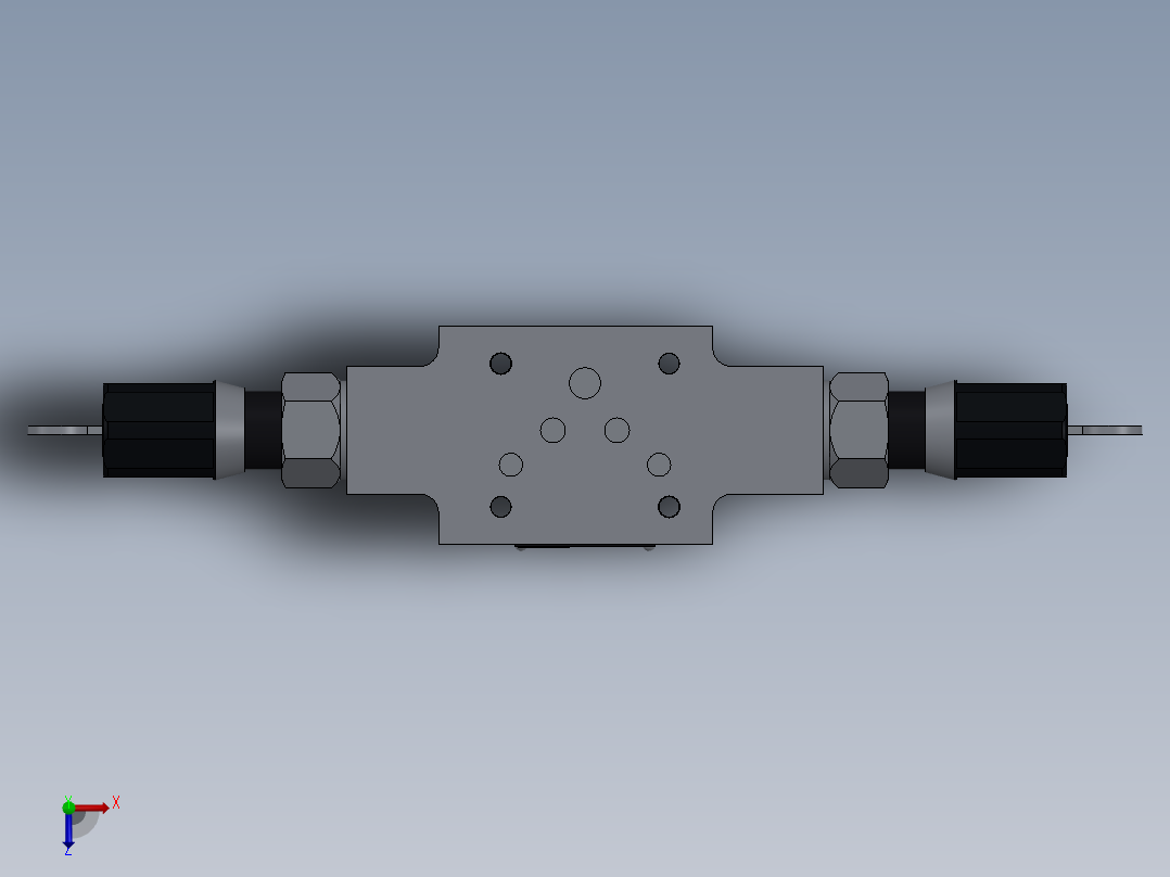 Z2FS10 叠加式双向节流阀 J俯视图