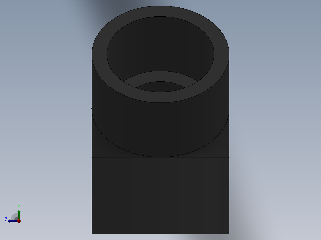 ELBOW_DN25_PN10_U-PVC右视图
