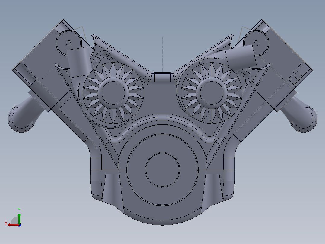 V6发动机后视图