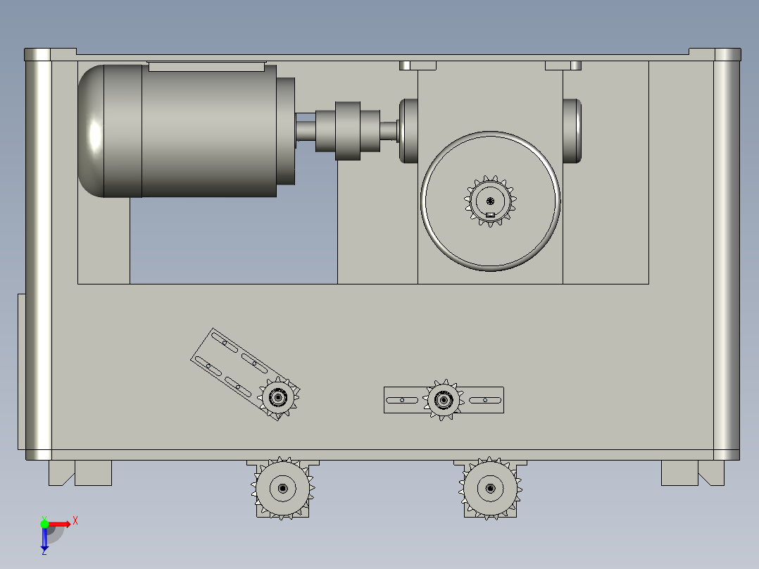 动力头总成性能综合检测台俯视图