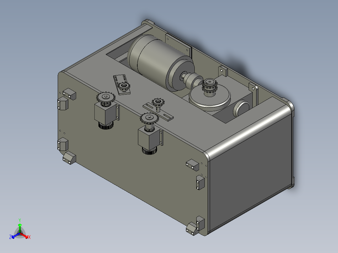 动力头总成性能综合检测台正等轴测图