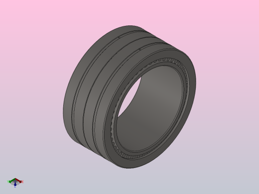 单内圈四列圆柱滚子轴承FC型_FC 5476230正等轴测缩略图
