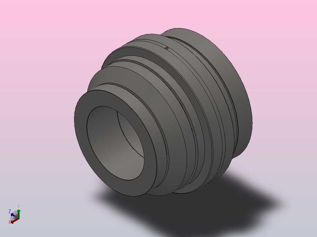 带加长阶梯形轴圈的滚针和双向推力圆柱滚子组合轴承 ZARN...L型_ZARN 90180 L.rar.rar主视图