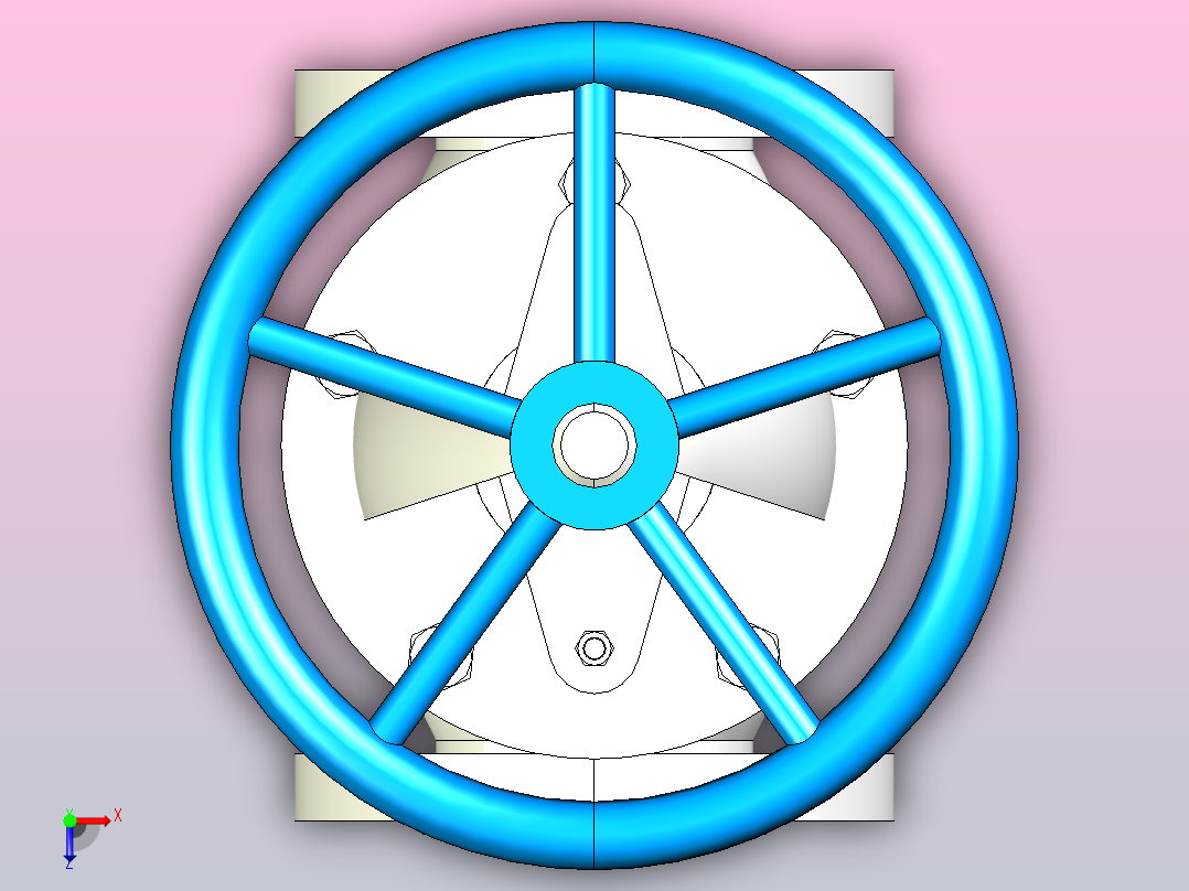 J41H-Y-Class150Lb APII美标截止阀[1.5]俯视图