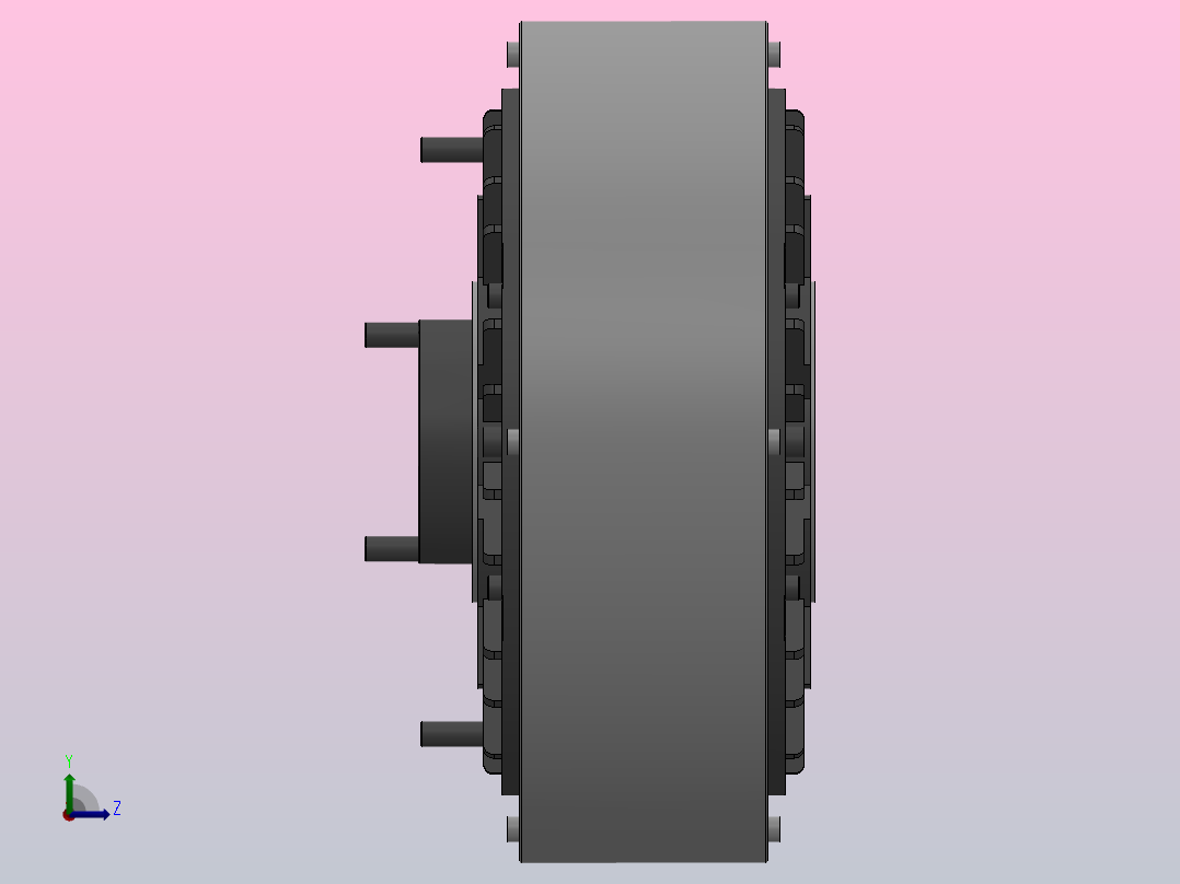 磁粉制动器FZKY1000左视图