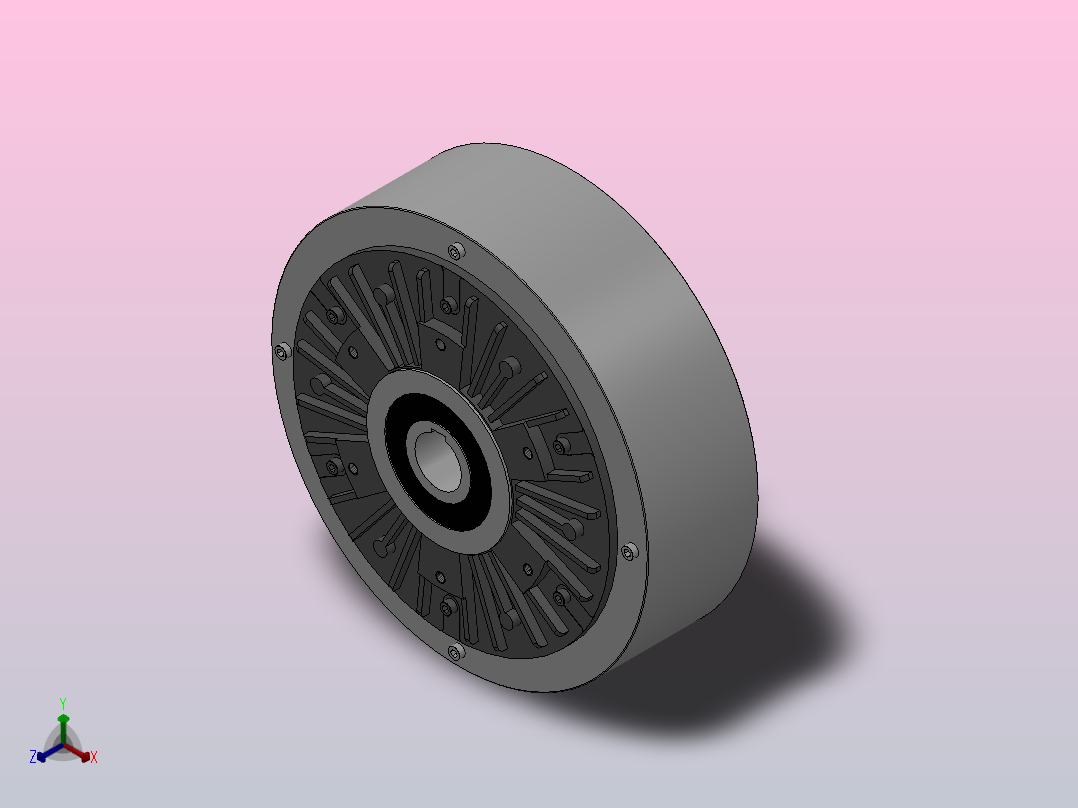 磁粉制动器FZKY1000正等轴测图